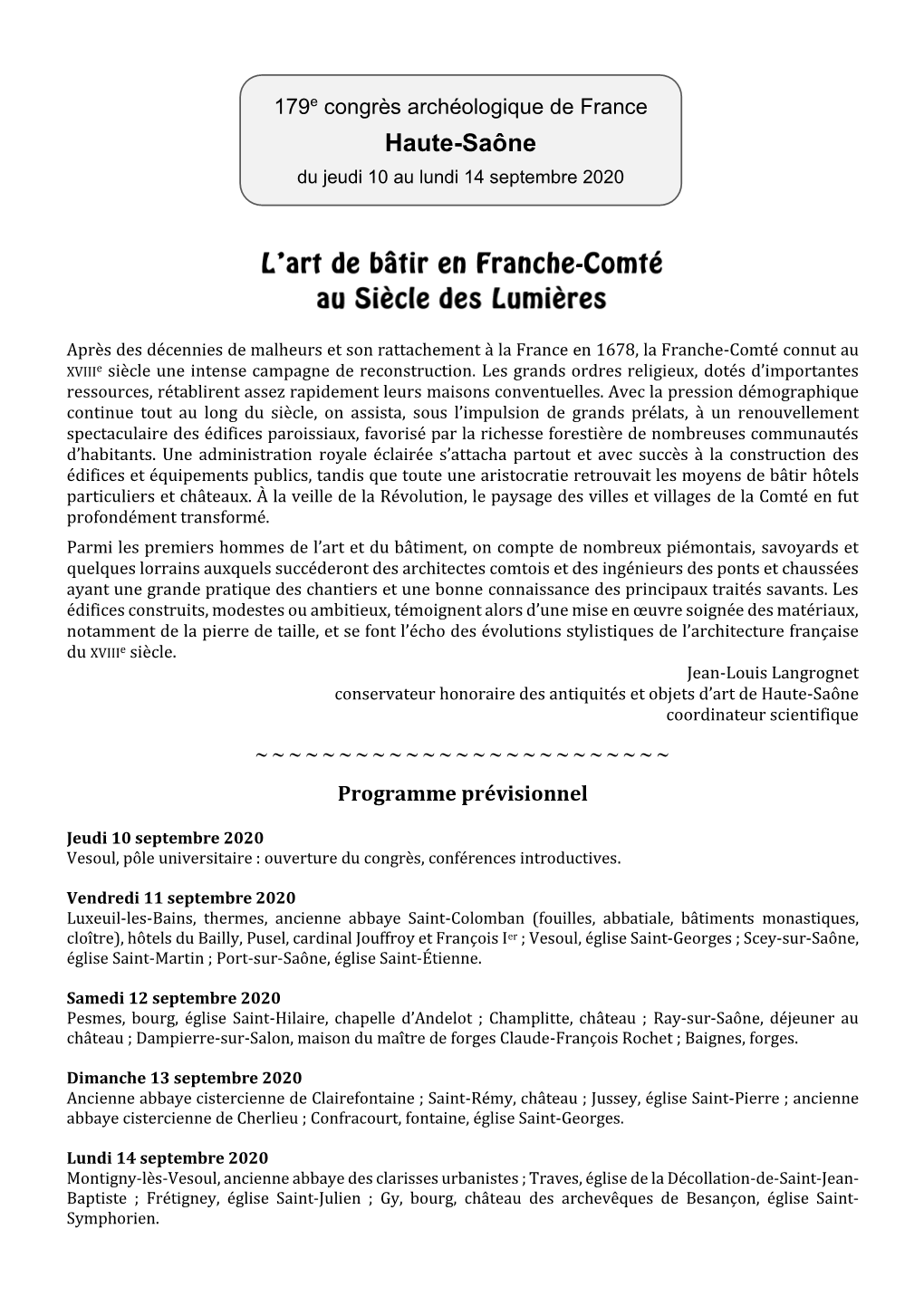 179E Congrès Archéologique De France