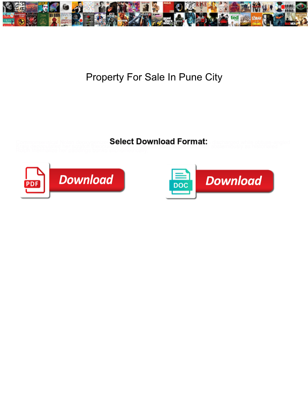 Property for Sale in Pune City