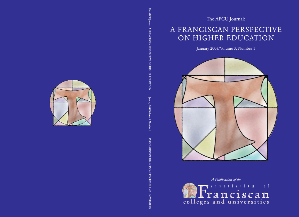 A Franciscan Perspective on Higher Education