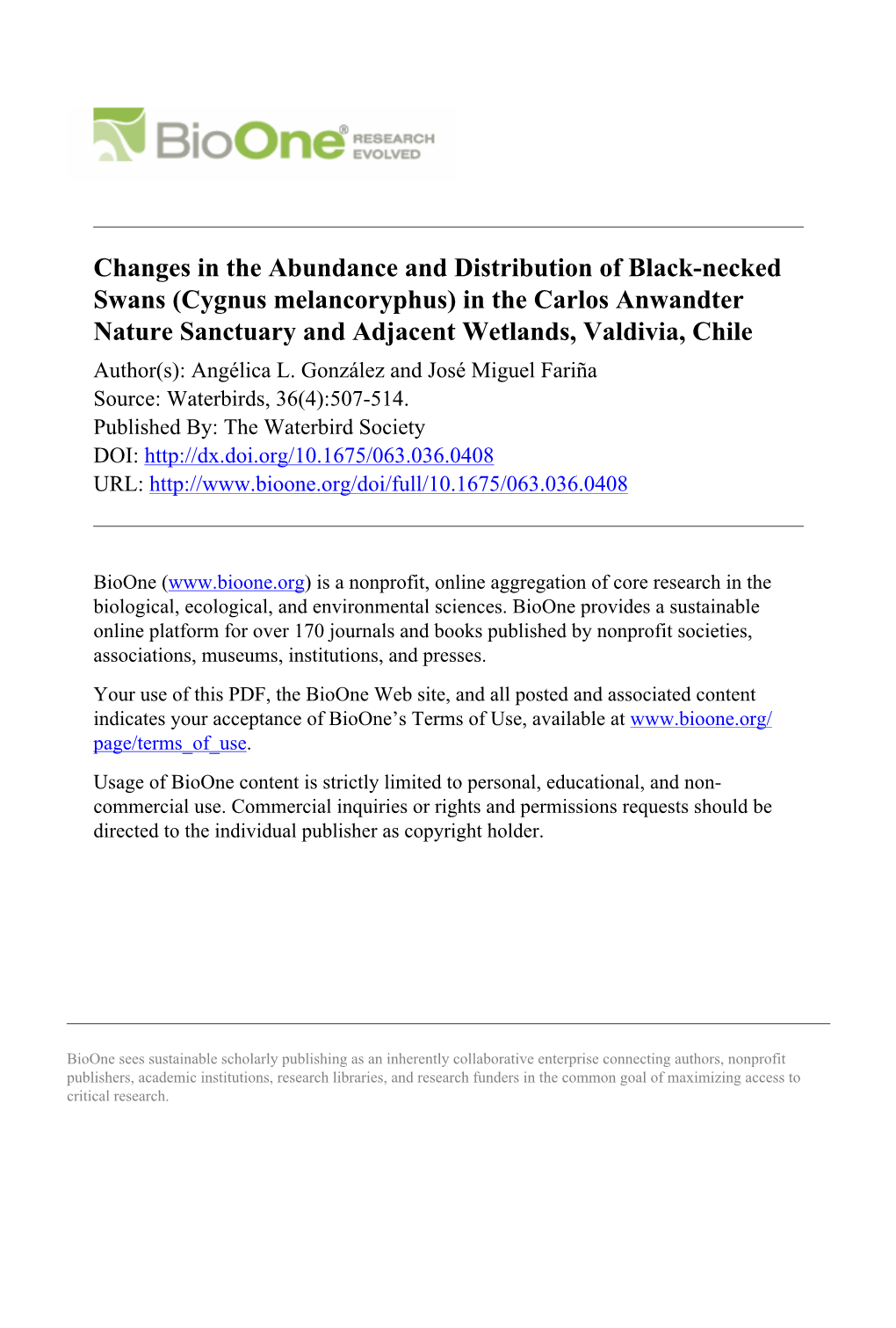 Changes in the Abundance and Distribution Of