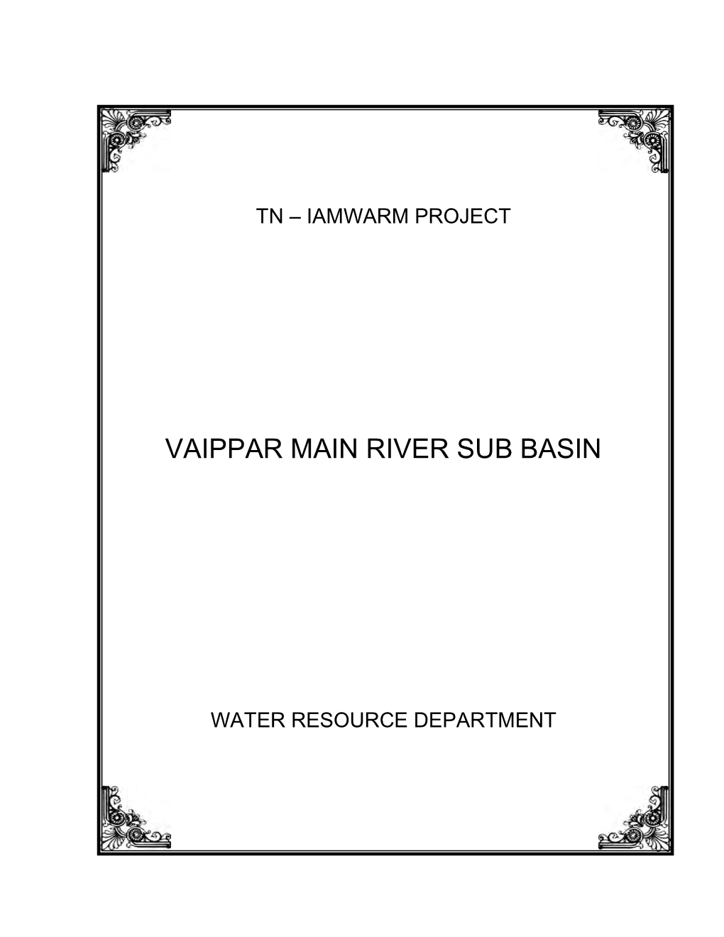 Vaippar Main River Sub Basin