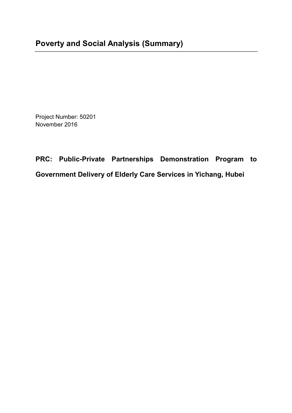 50201-001: Public–Private Partnerships Demonstration