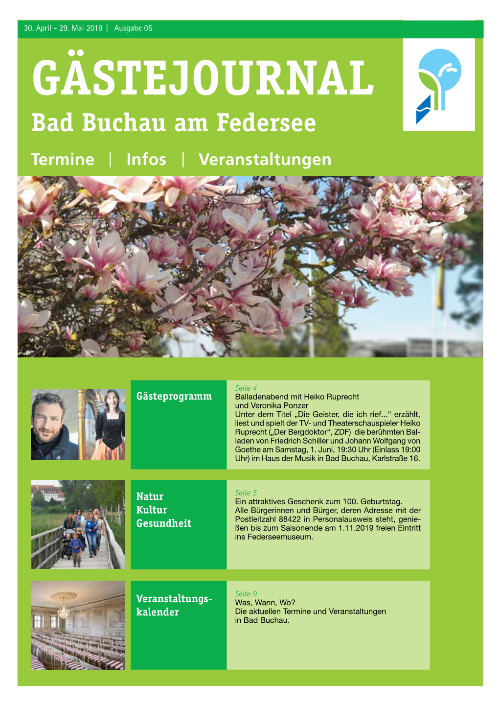 GÄSTEJOURNAL Bad Buchau Am Federsee Termine | Infos | Veranstaltungen