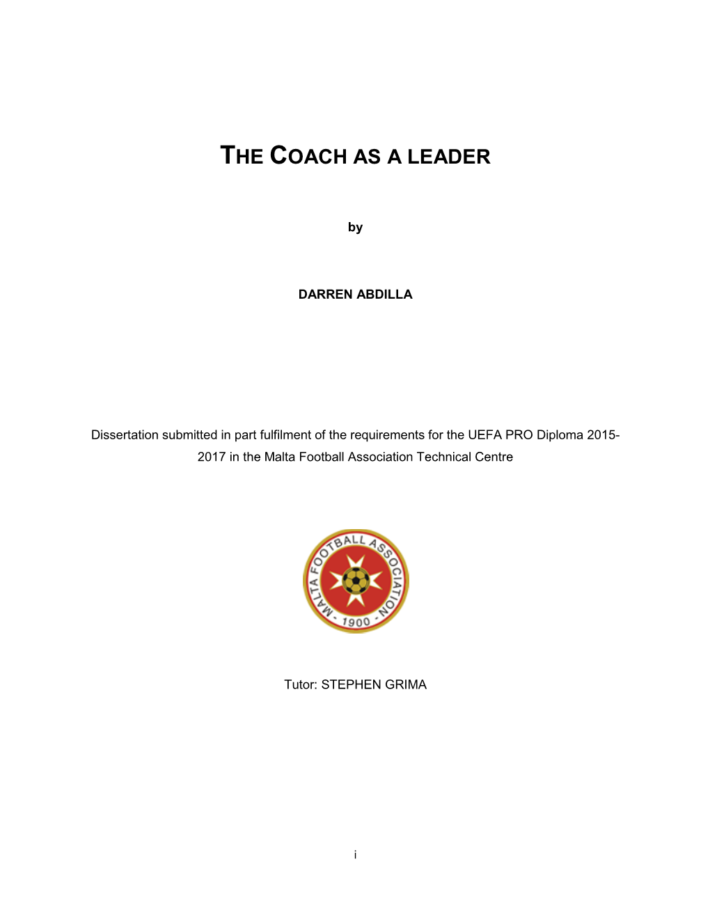 The Coach As a Leader