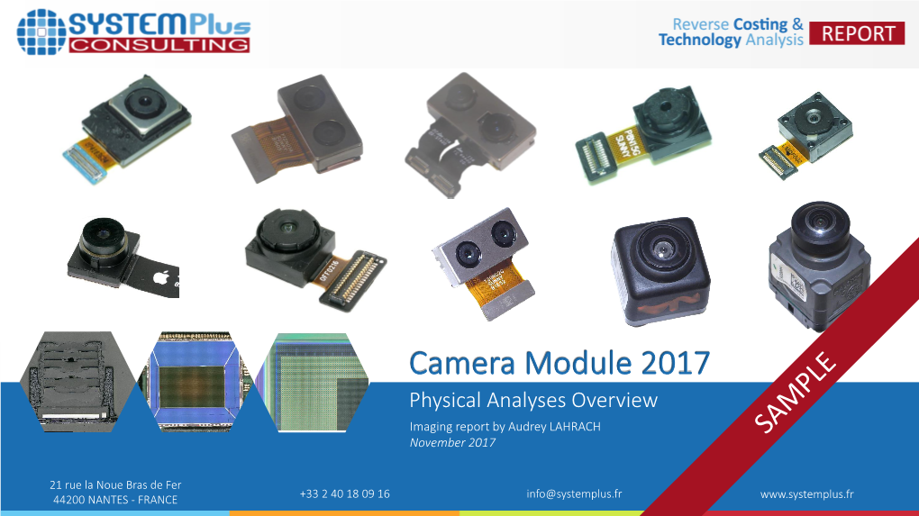 Camera Module 2017 Physical Analyses Overview Imaging Report by Audrey LAHRACH November 2017