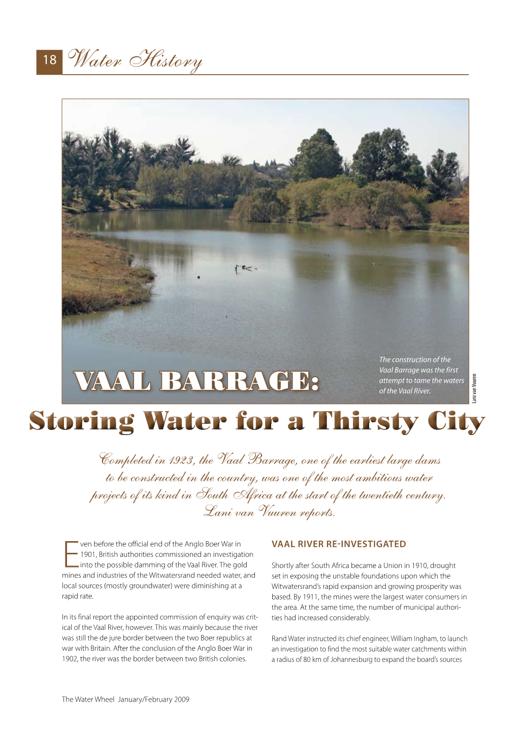 Storing Water for a Thirsty City Vaal Barrage