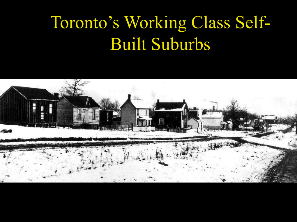 Working Class Suburbs