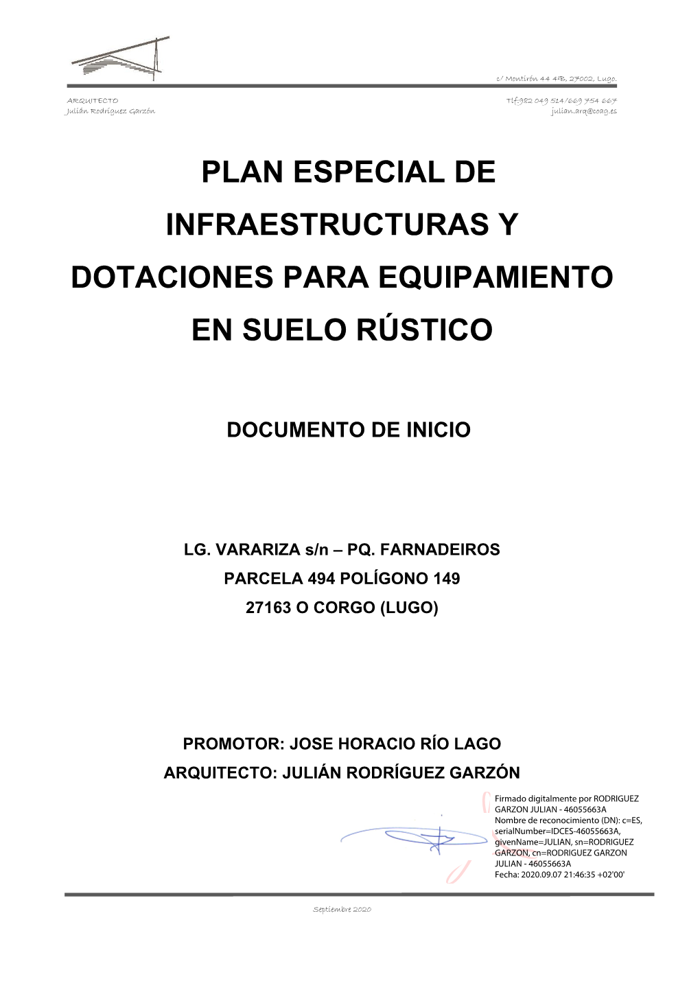 Plan Especial De Infraestructuras Y Dotaciones Para Equipamiento En Suelo Rústico