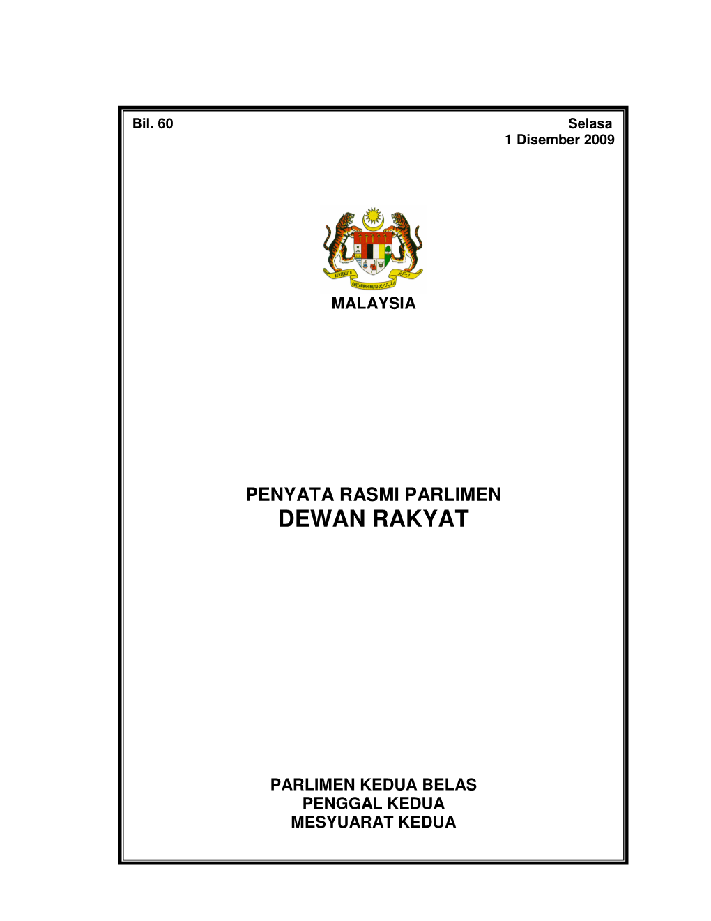 Penyata Rasmi Parlimen Dewan Rakyat