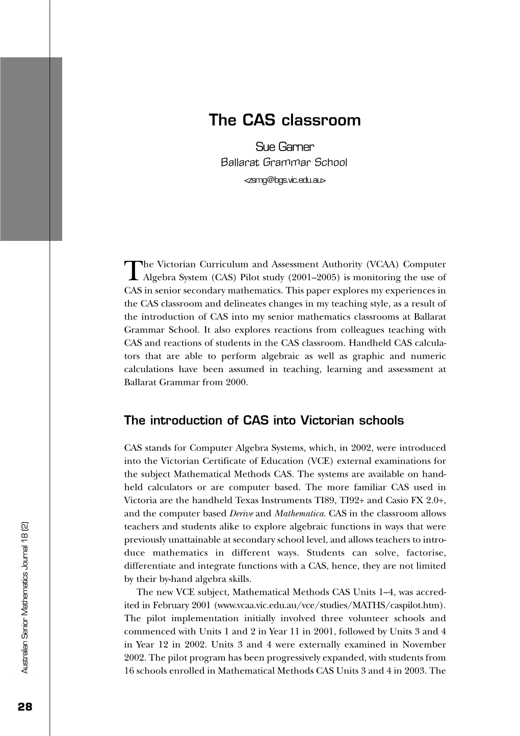The CAS Classroom