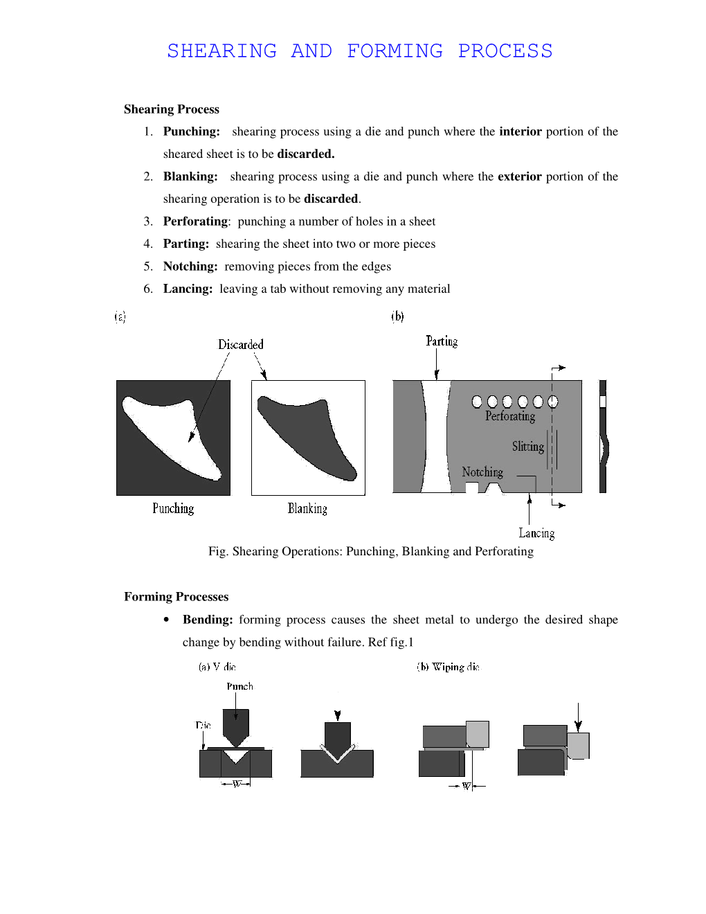 Shearing and Forming Process