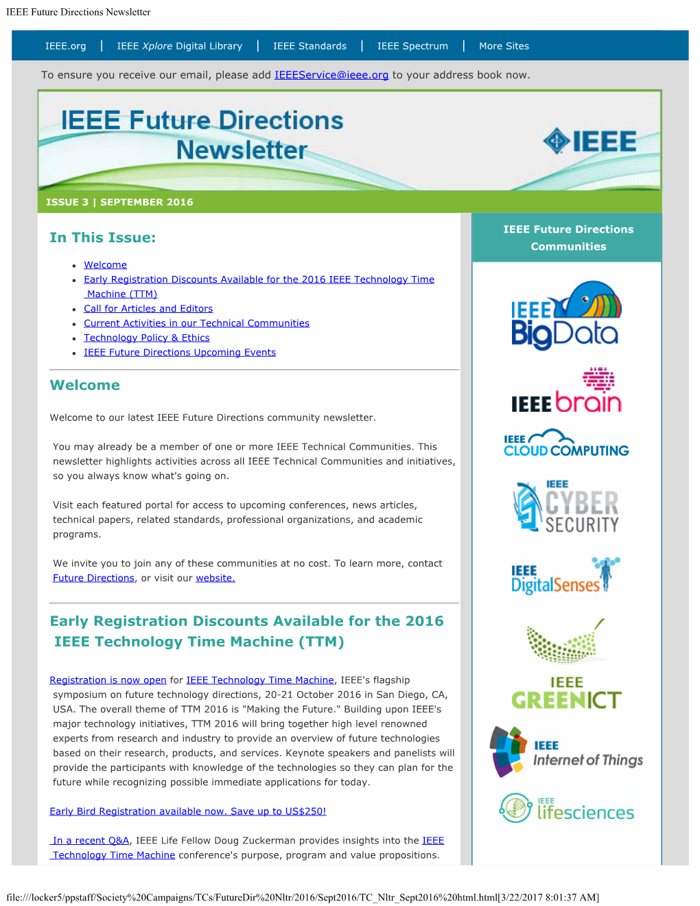 IEEE Future Directions Newsletter