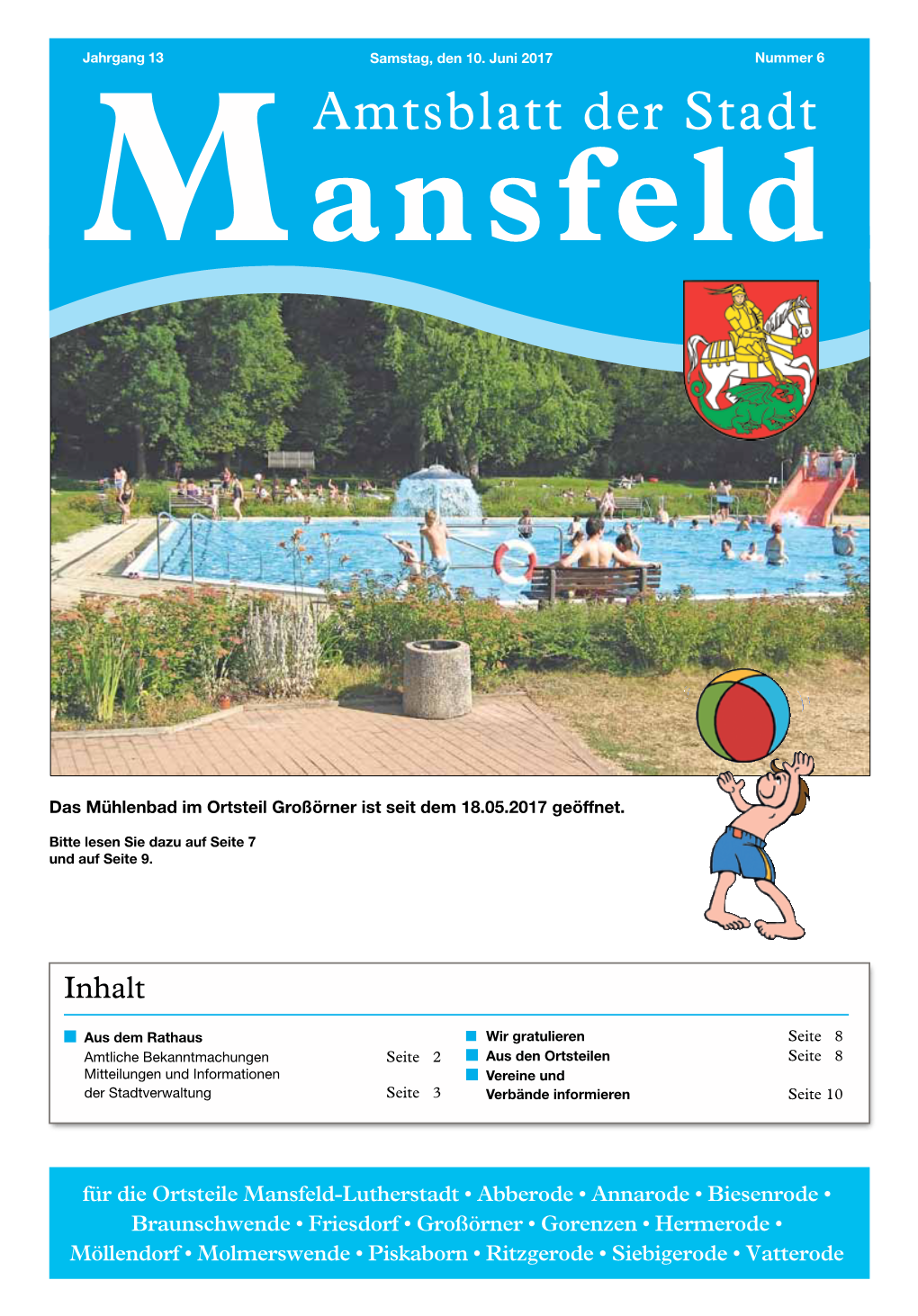 Juni 2017 Nummer 6 Amtsblatt Der Stadt M Ansfeld