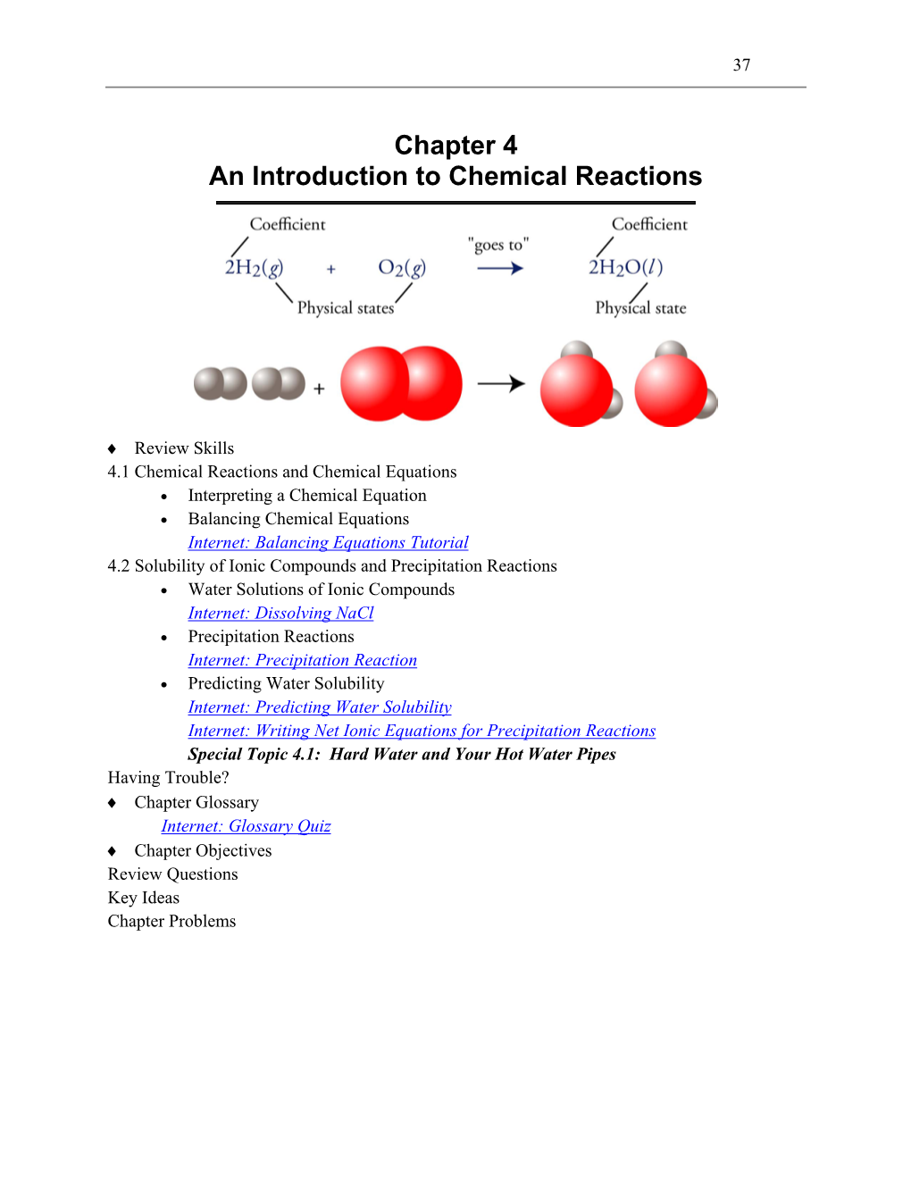 Study Guide Chapter 4: an Introduction to Chemical Reactions