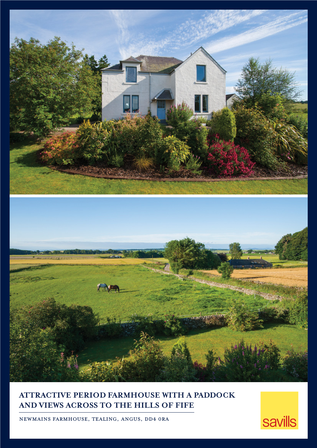 Attractive Period Farmhouse with a Paddock and Views Across to the Hills of Fife