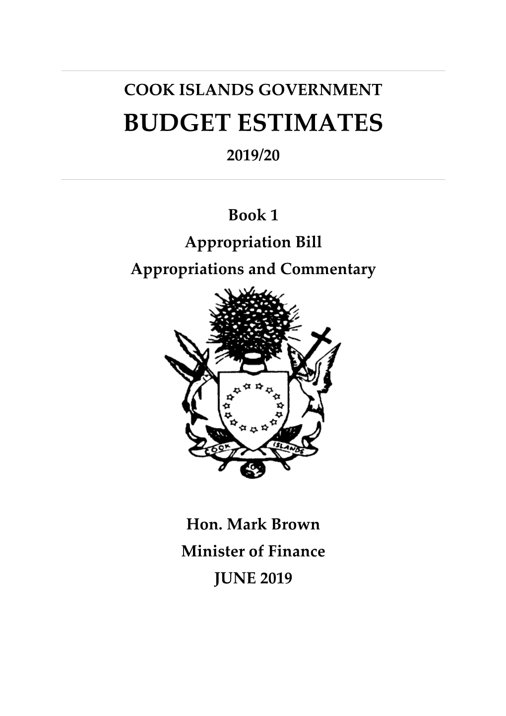 Cook Islands Government Budget Estimates 2019/20