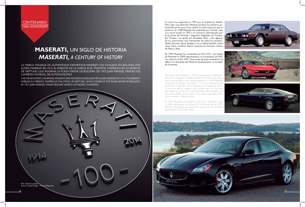 Revista Mundo Fangio 100 AÑOS MASERATI 01