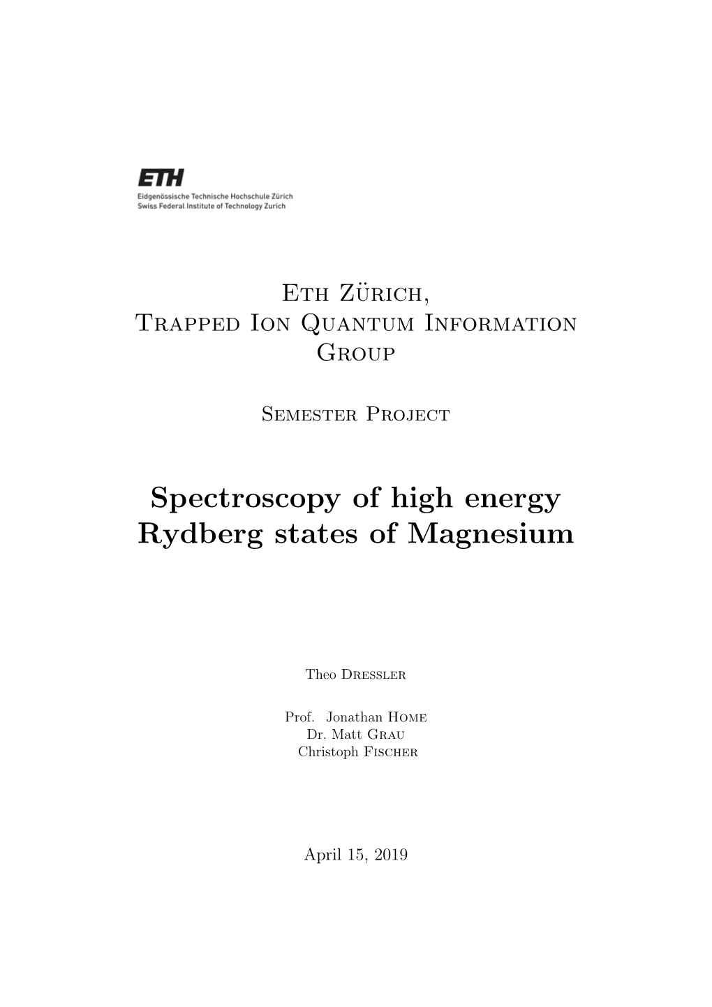 Spectroscopy of High Energy Rydberg States of Magnesium