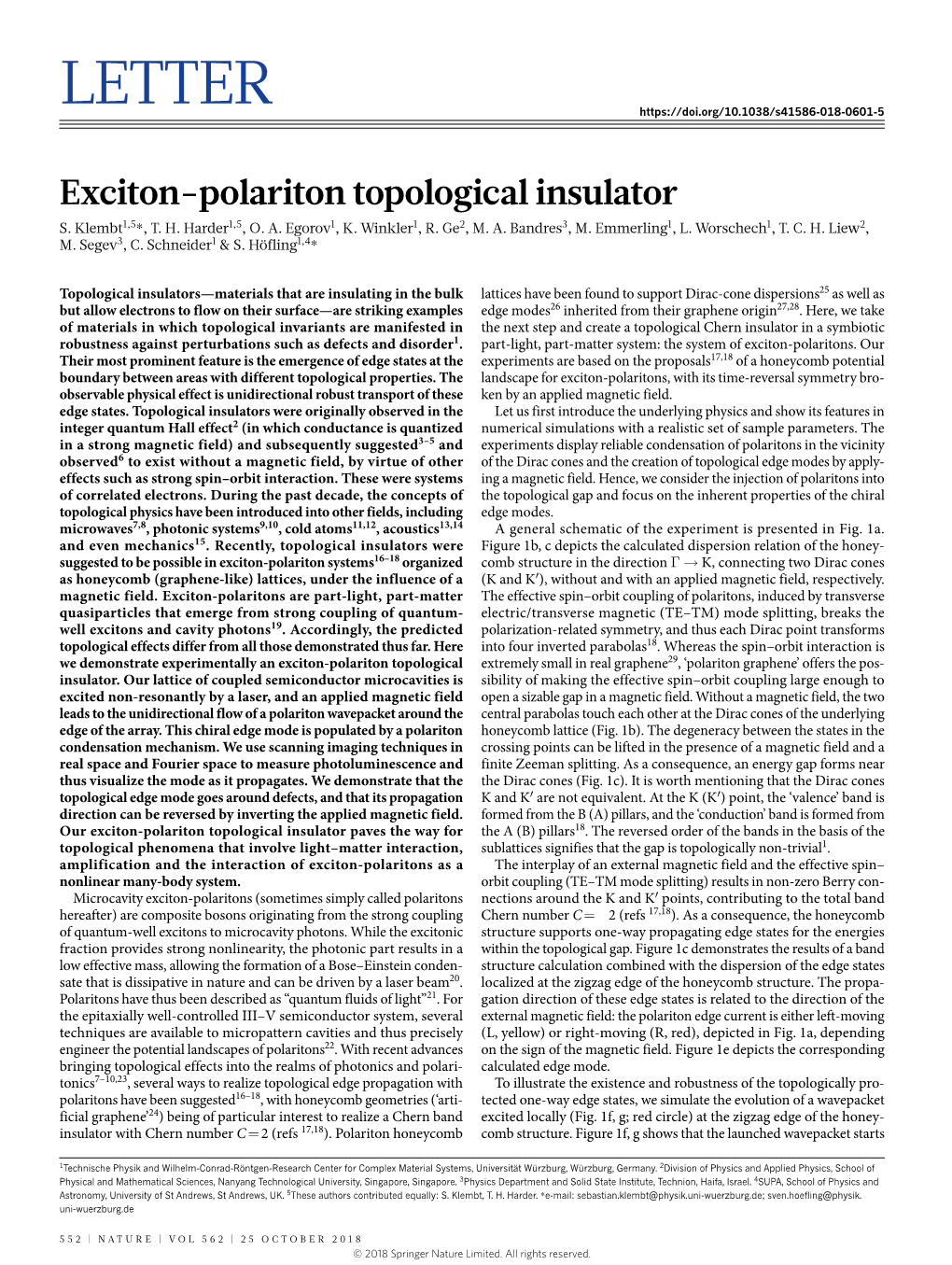 Exciton-Polariton Topological Insulator S