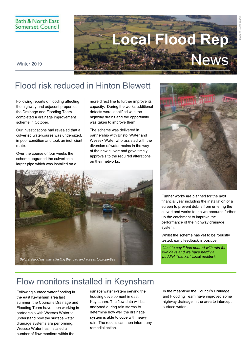 Local Flood Rep News Winter 2019