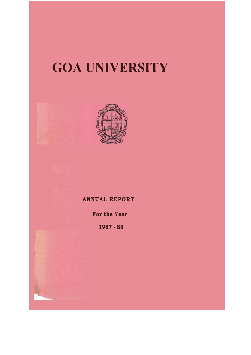 ANNUAL REPORT for the Year 1987