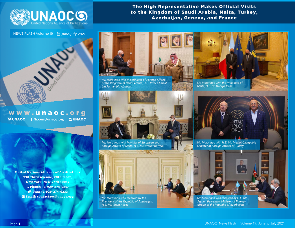Download UNAOC News Flash June to July 2021