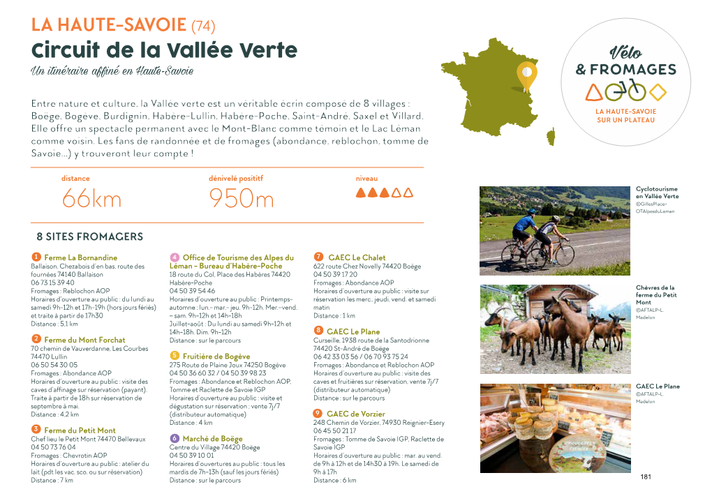 LA HAUTE-SAVOIE (74) Circuit De La Vallée Verte Un Itinéraire Affiné En Haute-Savoie