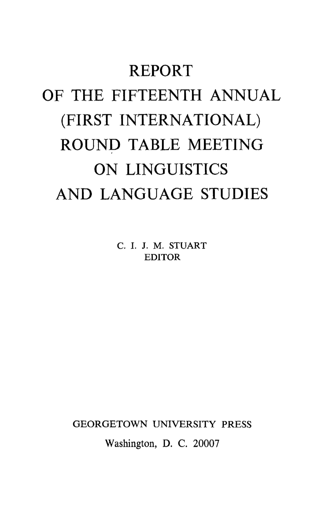 Round Table Meeting on Linguistics and Language Studies