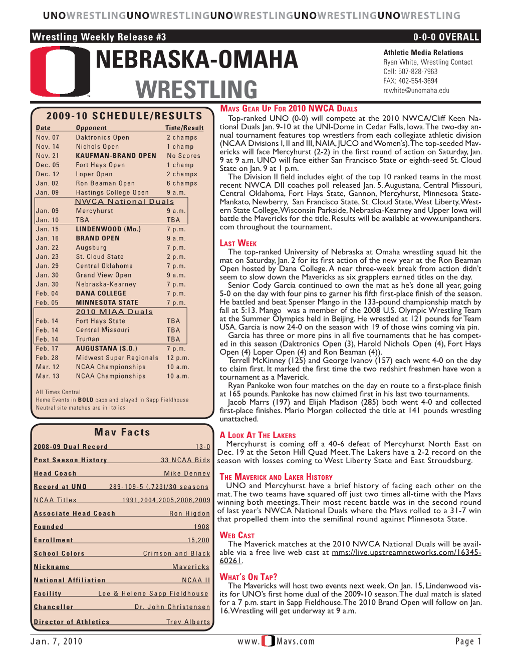 Nebraska-Omaha Wrestling