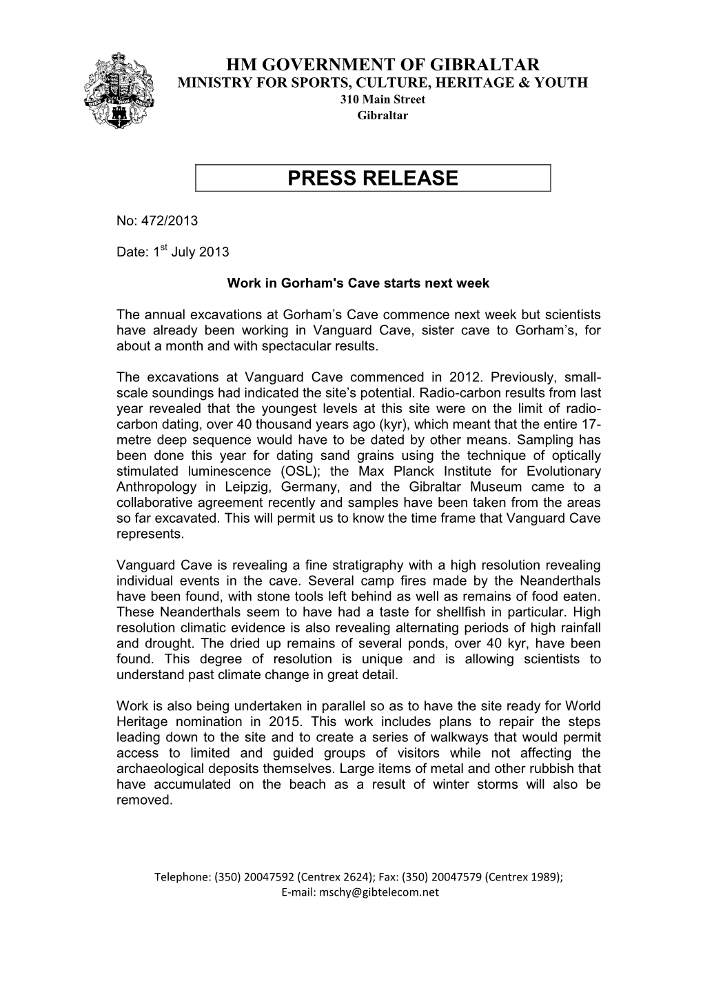 Press Release