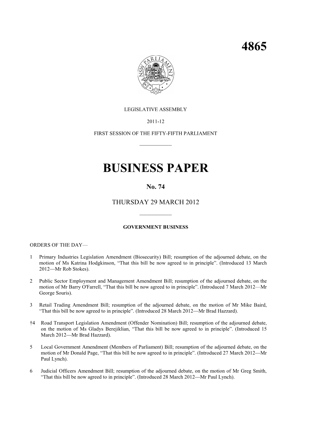 4865 Business Paper