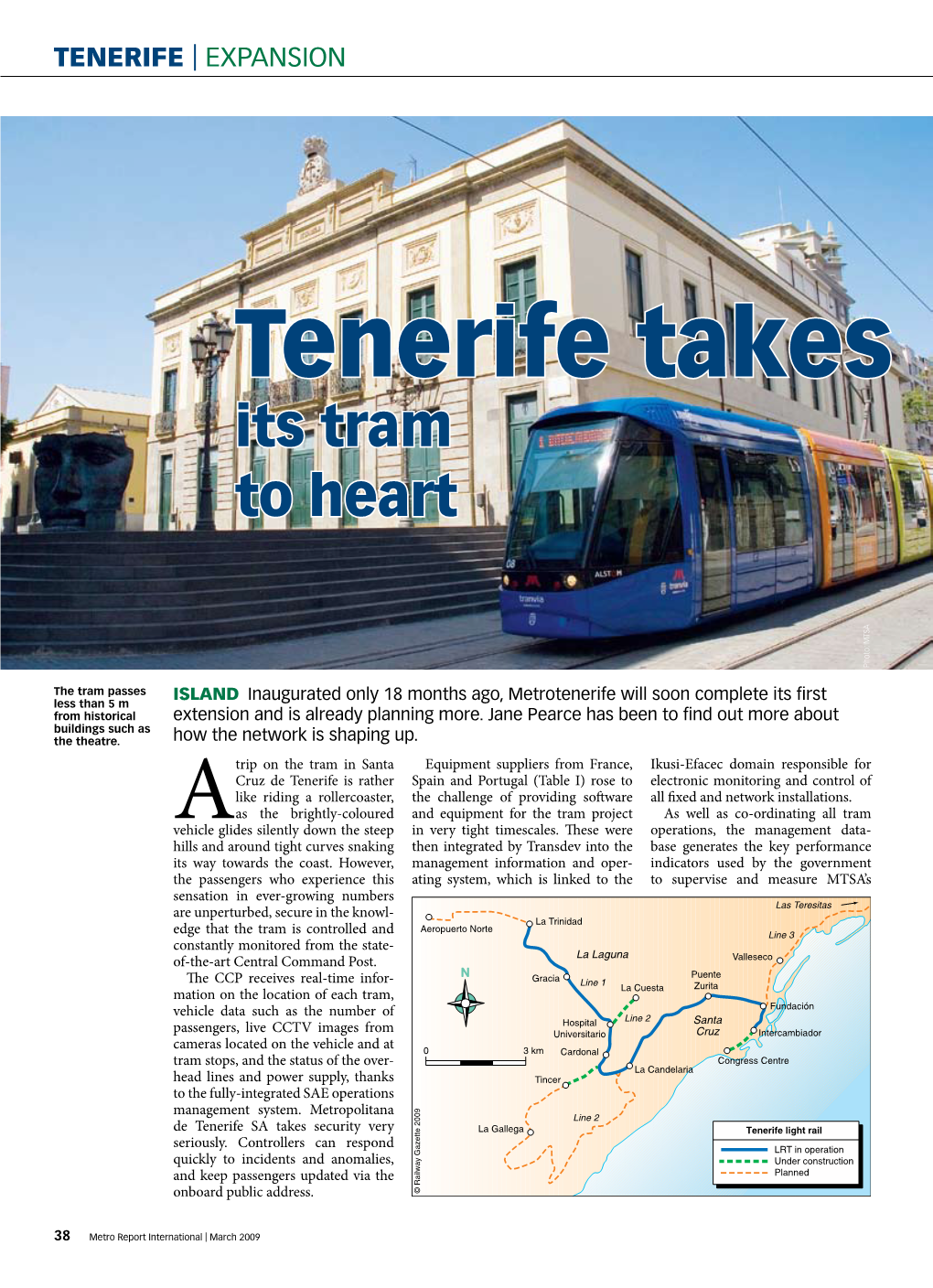 Tenerife Takes Its Tram to Heart Photo: MTSA Photo