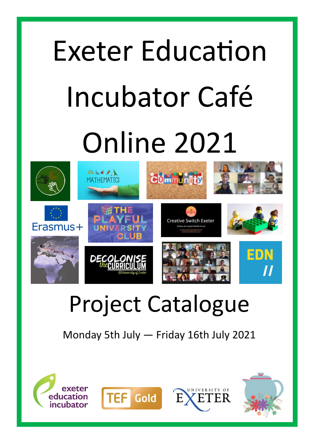 Exeter Education Incubator Café Online 2021