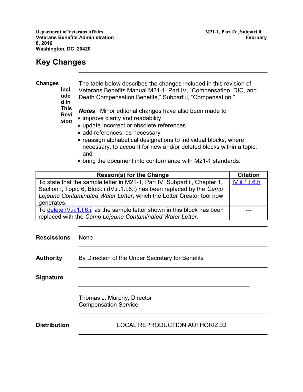 Department of Veterans Affairs M21-1, Part IV, Subpart Ii