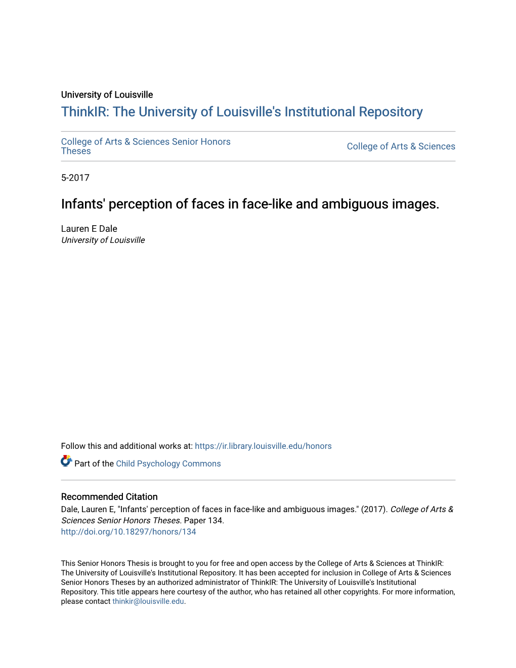 Infants' Perception of Faces in Face-Like and Ambiguous Images
