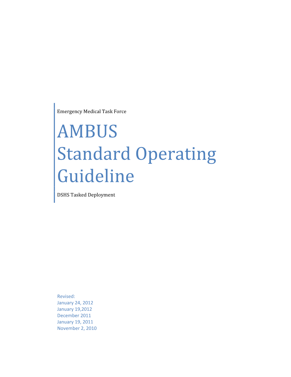 EMTF AMBUS Minimum Requirements