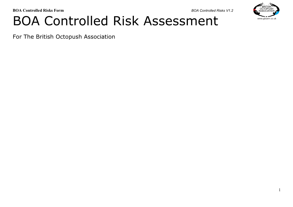 BOA Controlled Risk Assessment