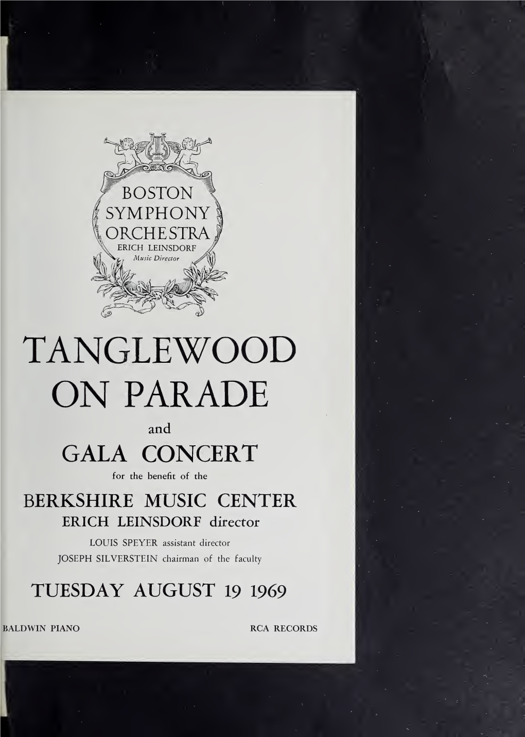 Boston Symphony Orchestra Concert Programs, Summer, 1969, Tanglewood