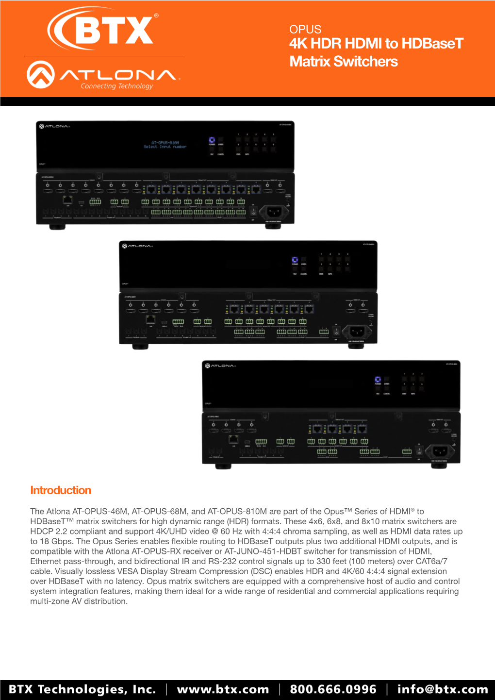 4K HDR HDMI to Hdbaset Matrix Switchers