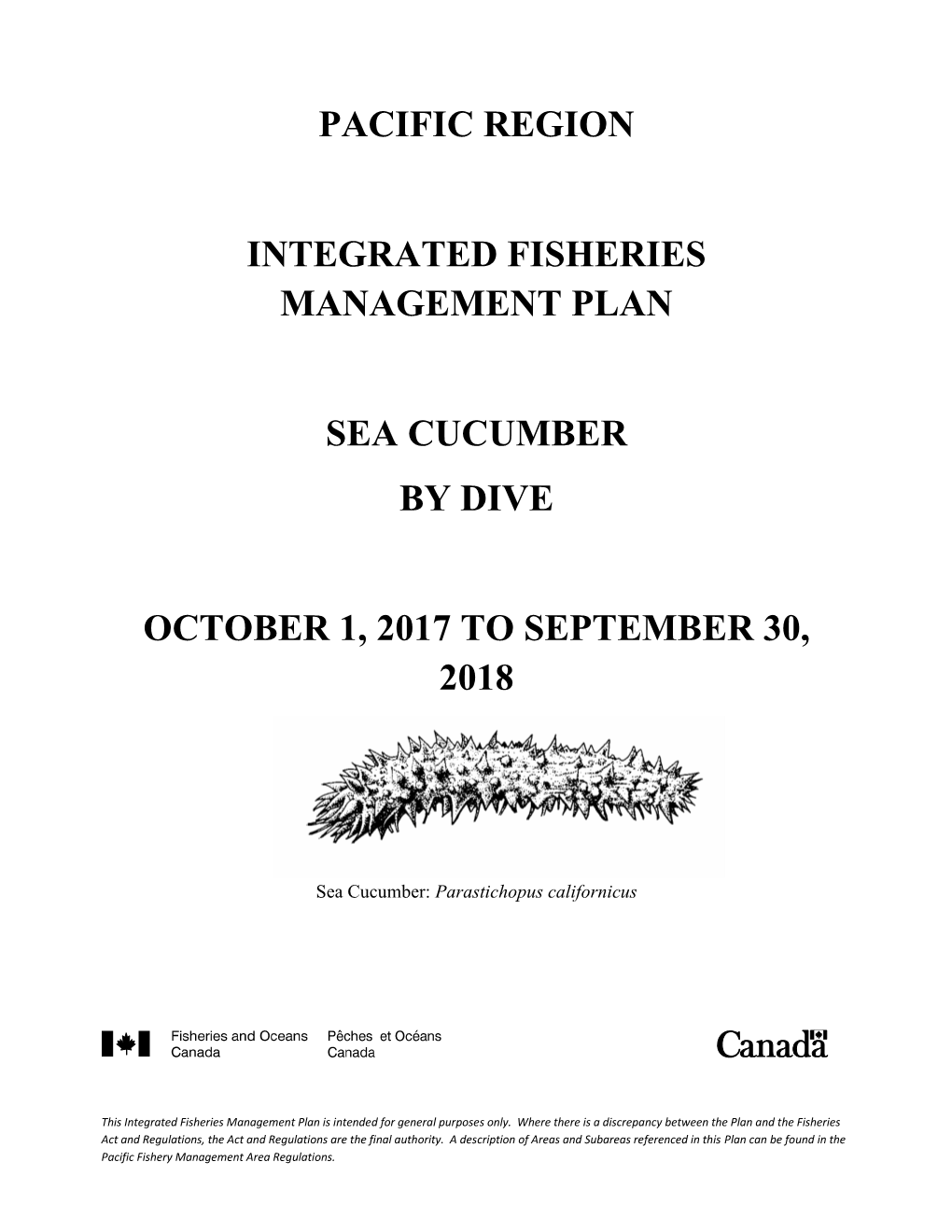 Pacific Region Integrated Fisheries Management Plan