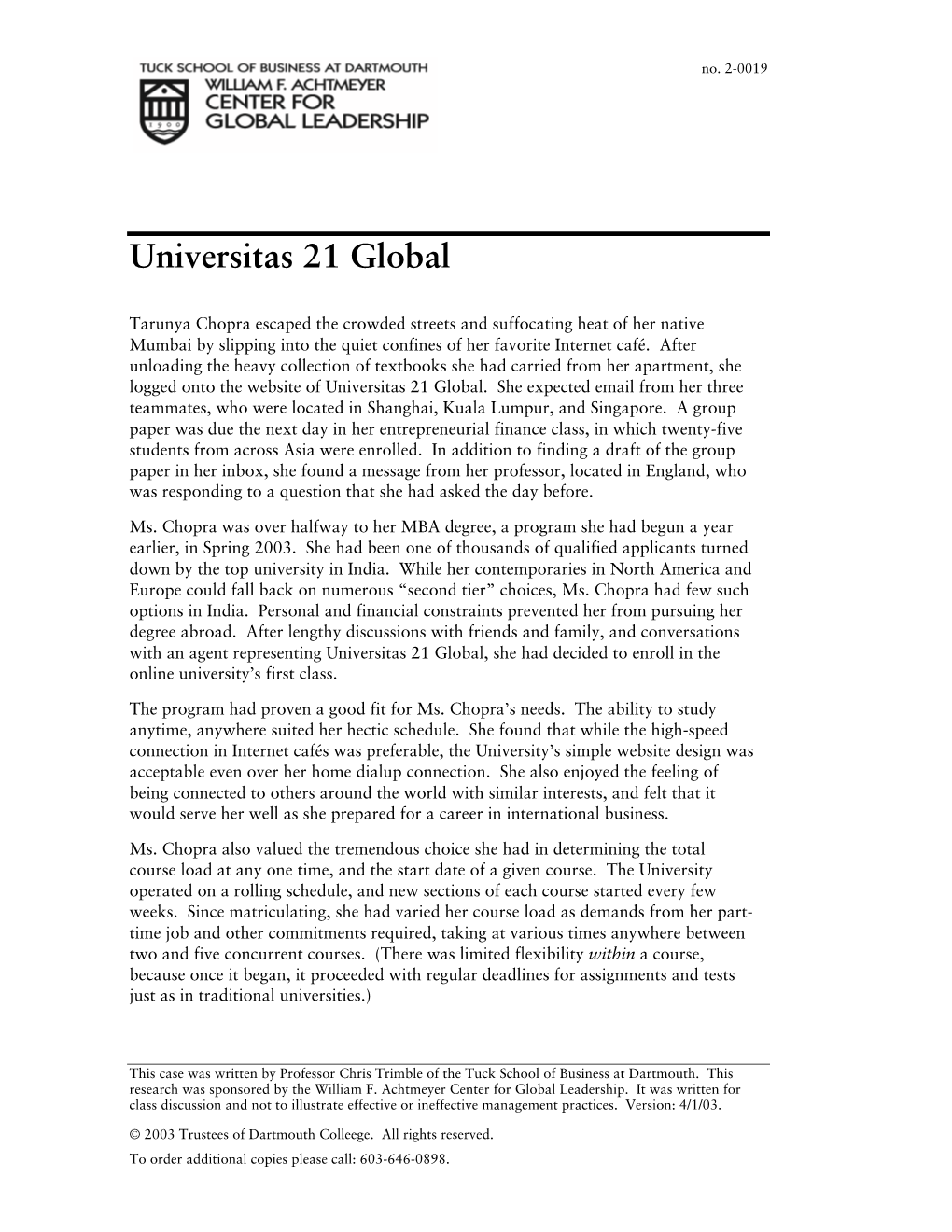 Universitas 21 Global