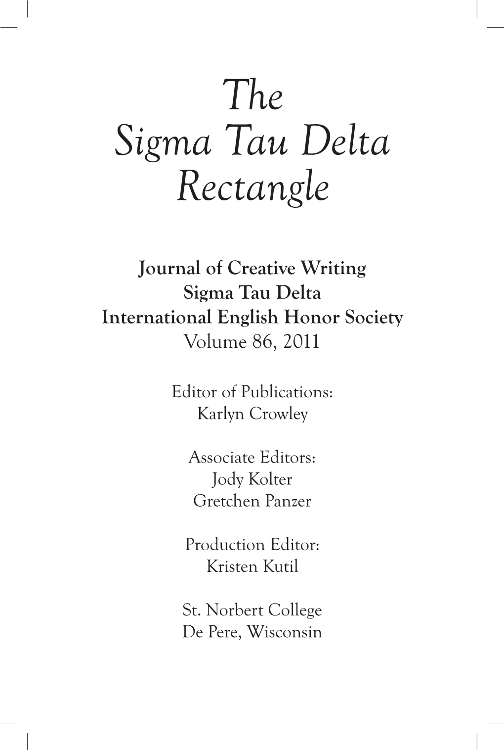 The Sigma Tau Delta Rectangle