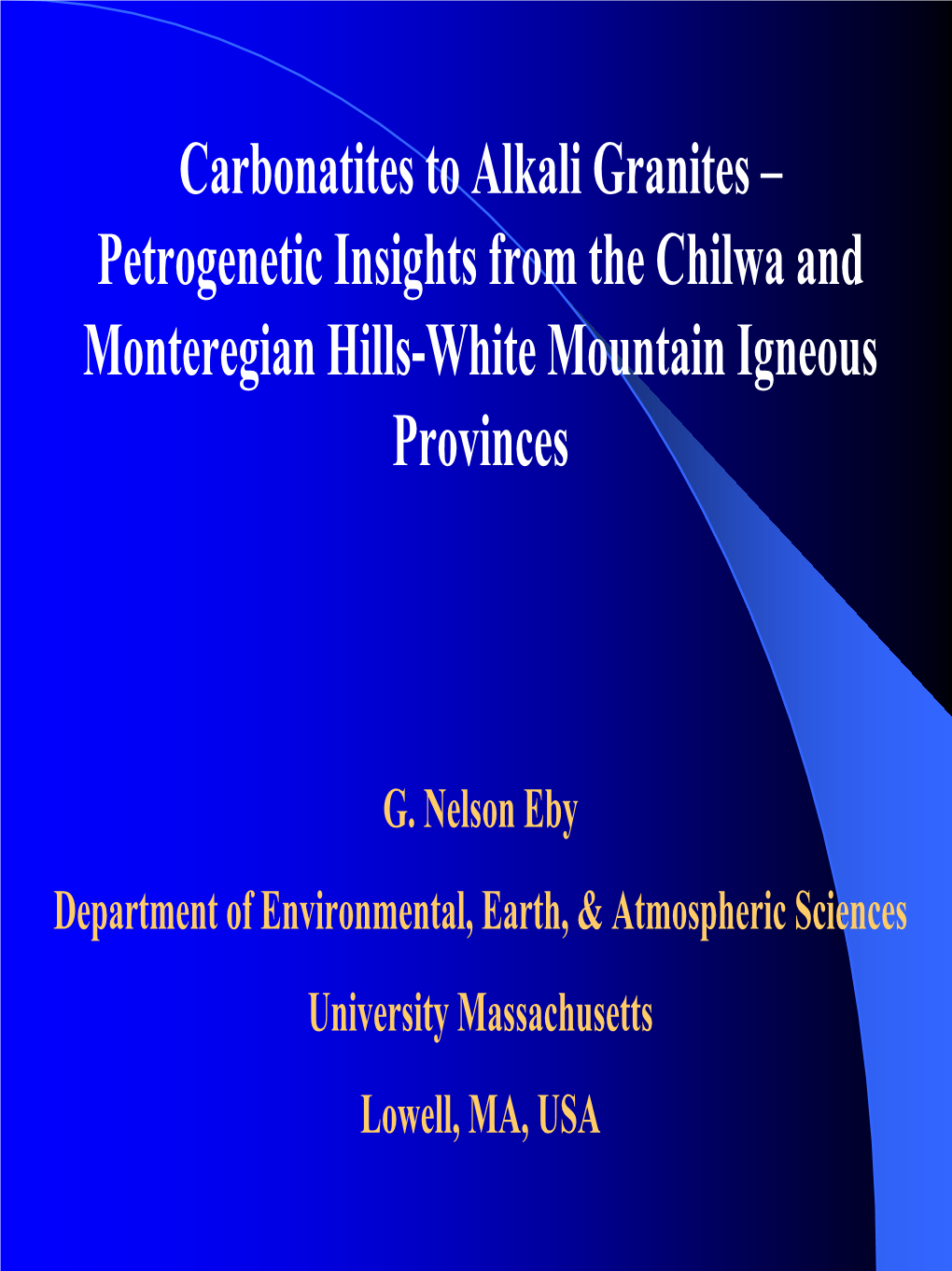 Petrogenetic Insights from the Chilwa and Monteregian Hills-White Mountain Igneous Provinces
