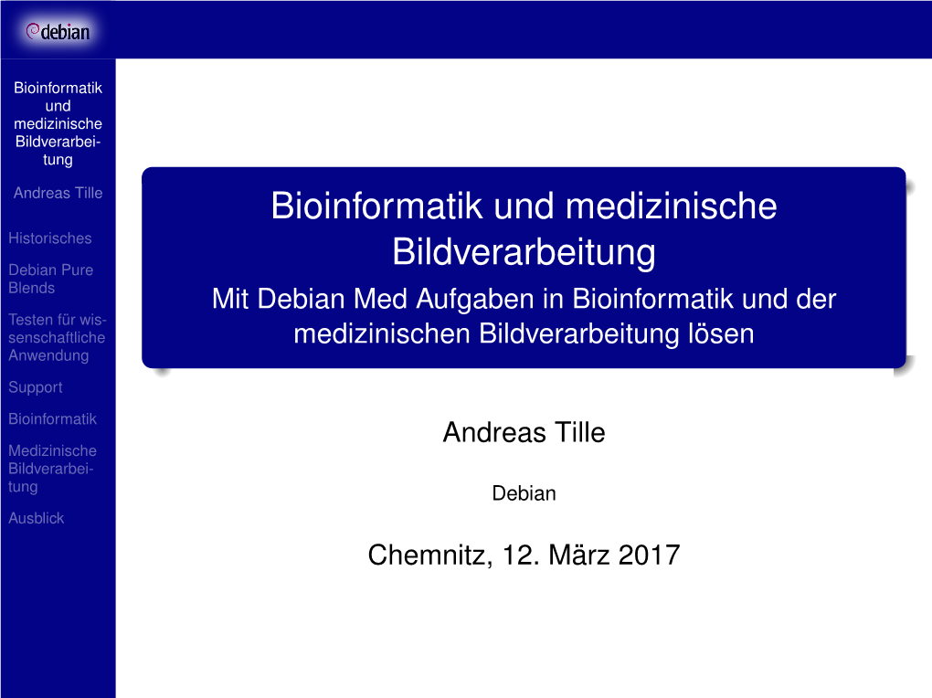 Bioinformatik Und Medizinische Bildverarbeitung