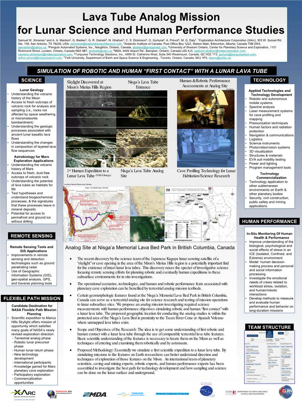 Lava Tube Analog Mission for Lunar Science and Human Performance Studies Samuel W