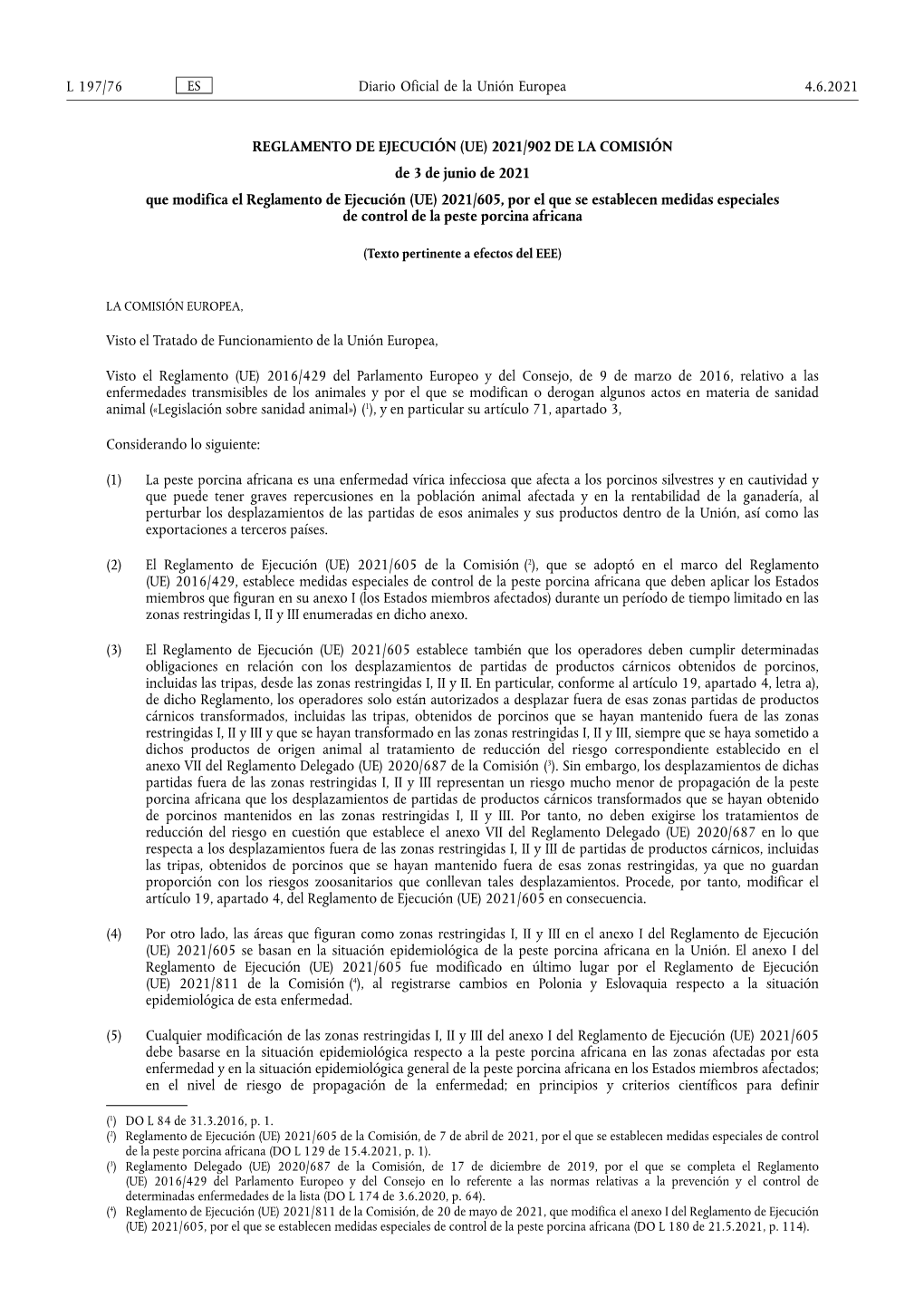 Reglamento De Ejecución (Ue) 2021/902 De La Comisión