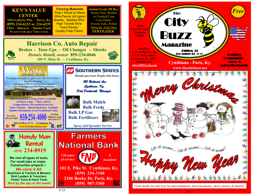 City Buzz We Carry It All, Open 7 Days a Week