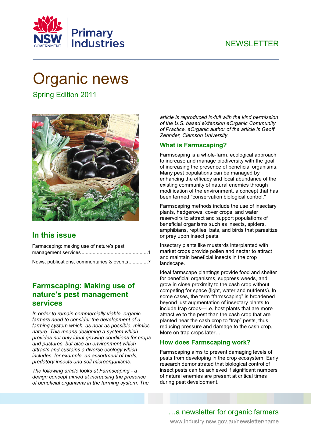 Organic News Spring 2011