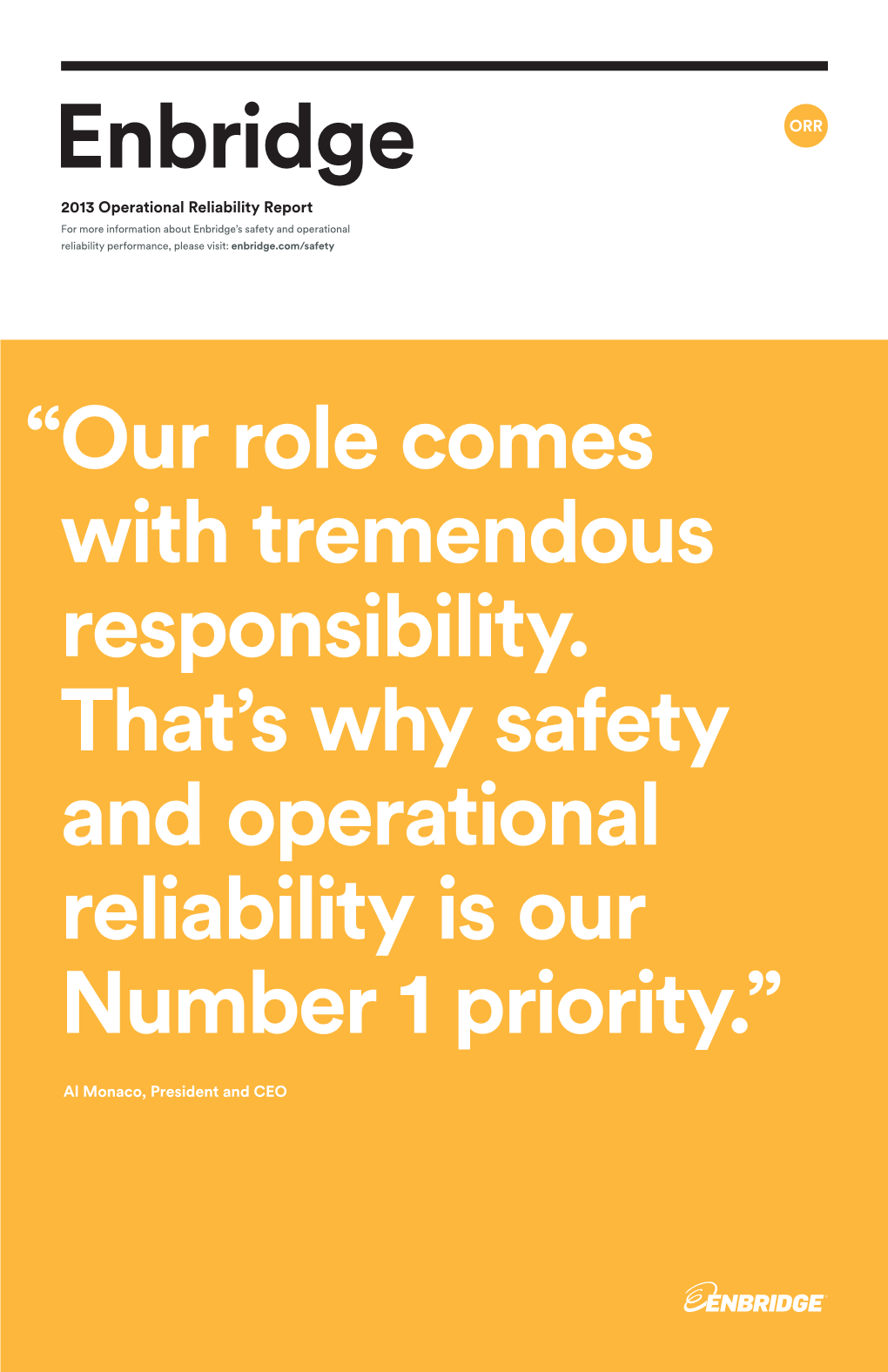 ORR 2013 Operational Reliability Report Al Monaco