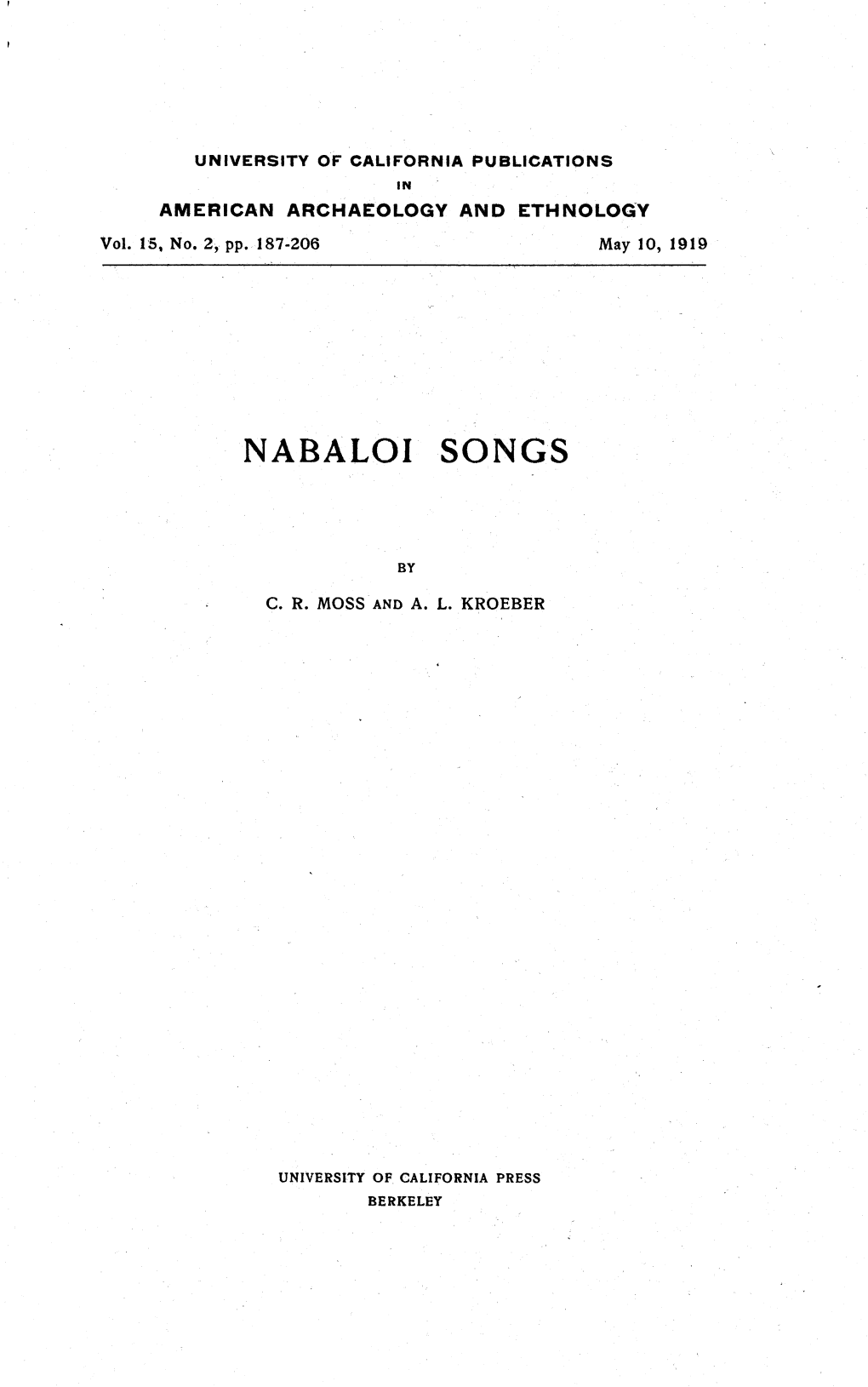 Nabaloi Songs